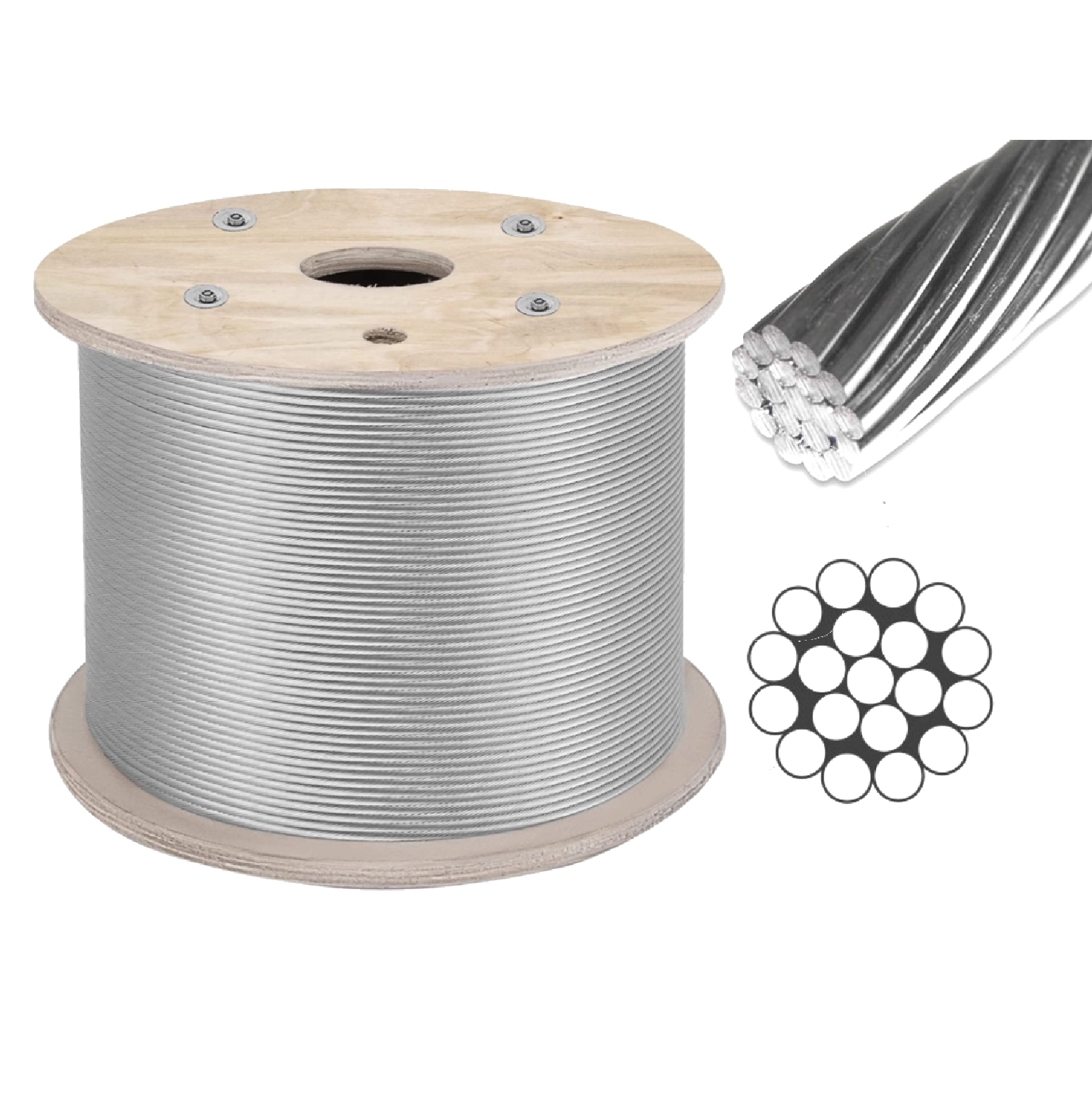 Stainless Steel 1x19 Wire Ropes for Architectural Rigging