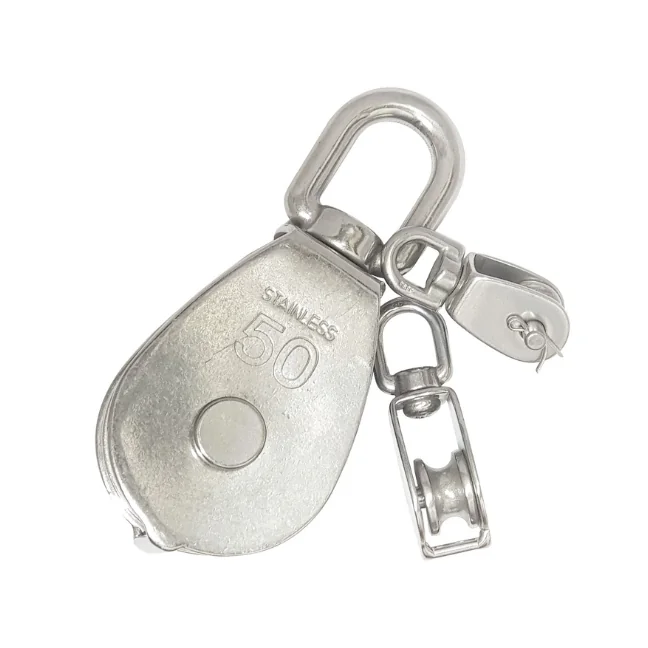 Stainless Steel Swivel Pulley Block 15mm to 75mm