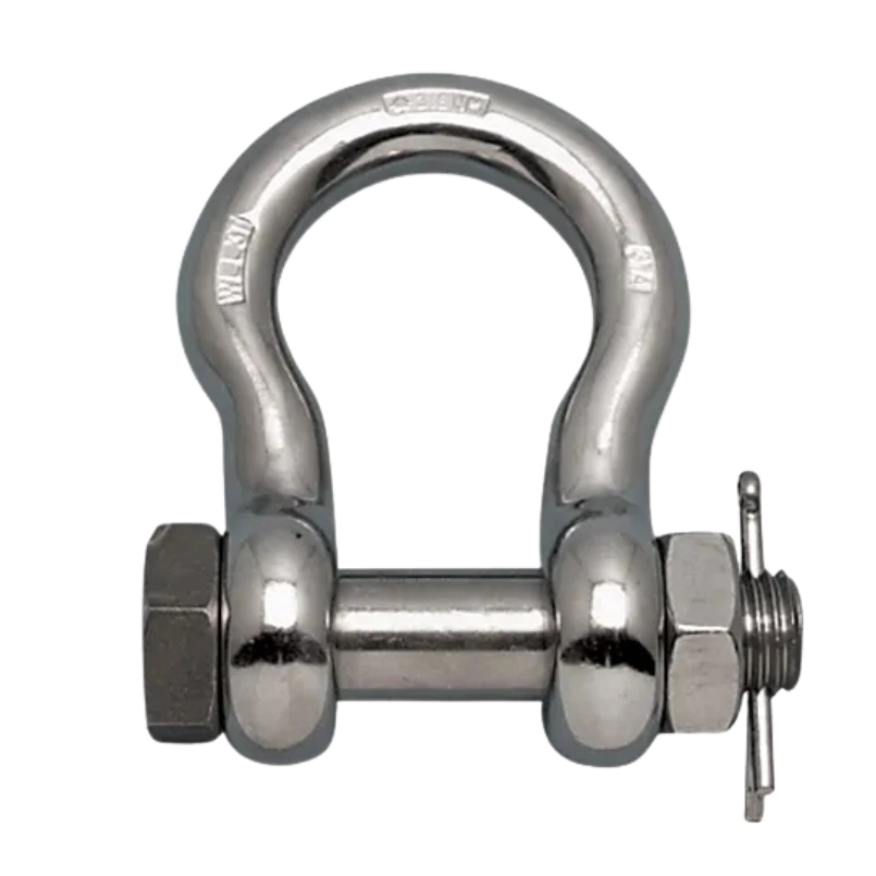 Stainless Steel Bow Shackles With Safety Pin